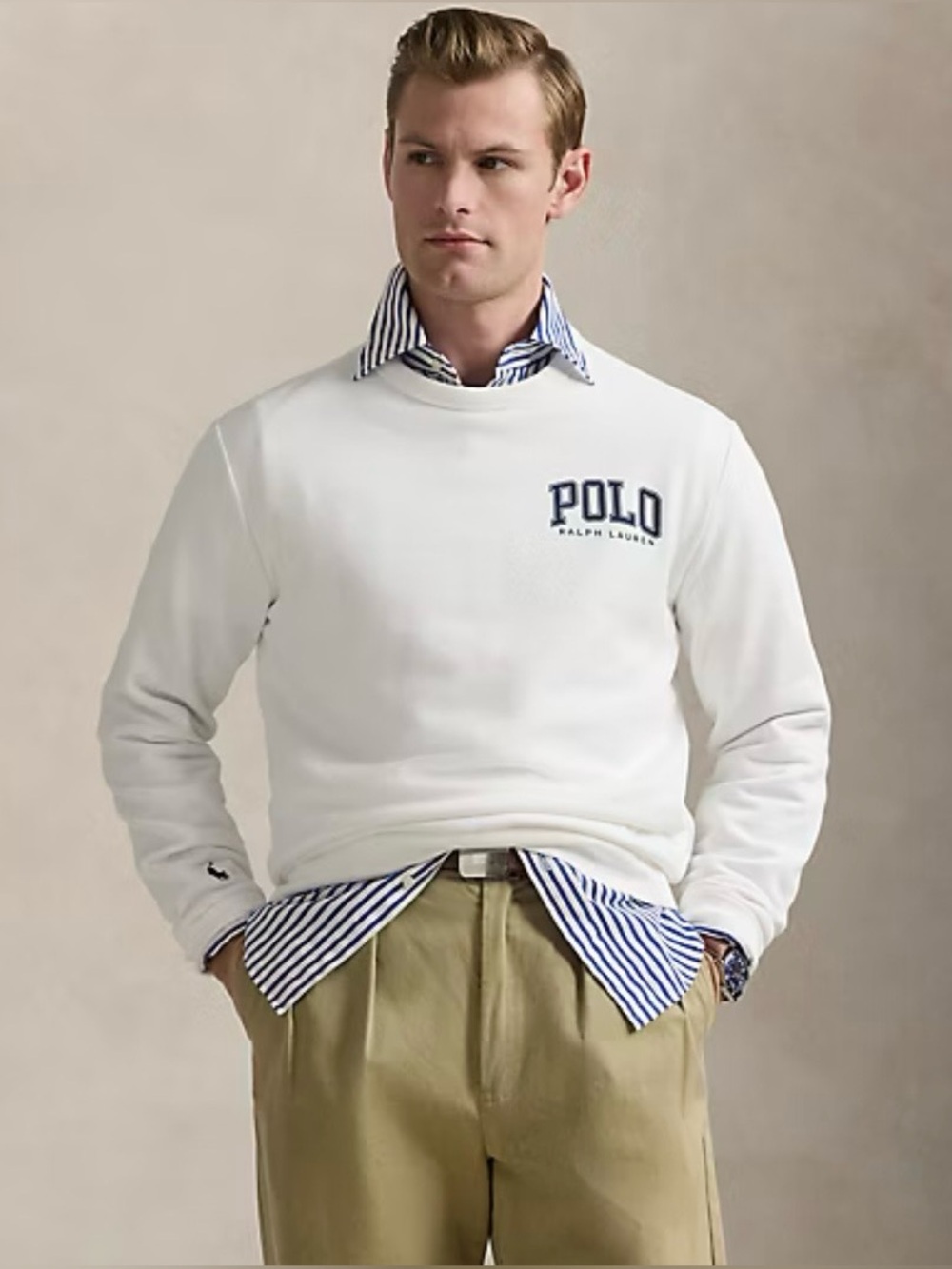 Polo Ralph Lauren Logo Fleece Sweatshirt
White